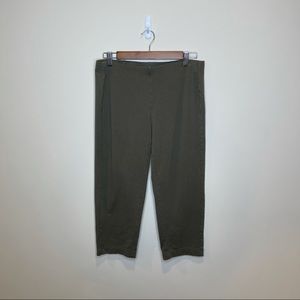 J. Jill Pure Slim Leg Cropped Fit Green Pants
